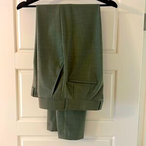 State and Liberty Athletic Fit Stretch Suit Pants - Heathered Green